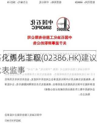 中石化炼化工程(02386.HK)建议
任卜凡勇为非职工代表监事